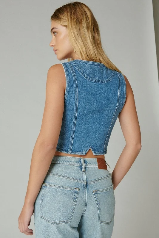 Legend Indigo Denim Vest - Kiss the Sky