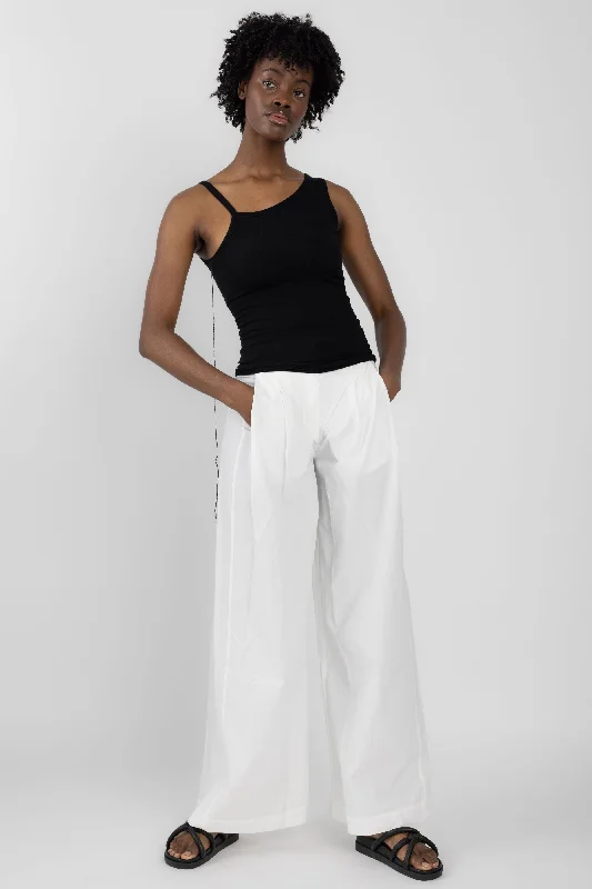 One Shoulder Tank Top in Black