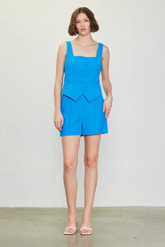 Square Neck Button Vest