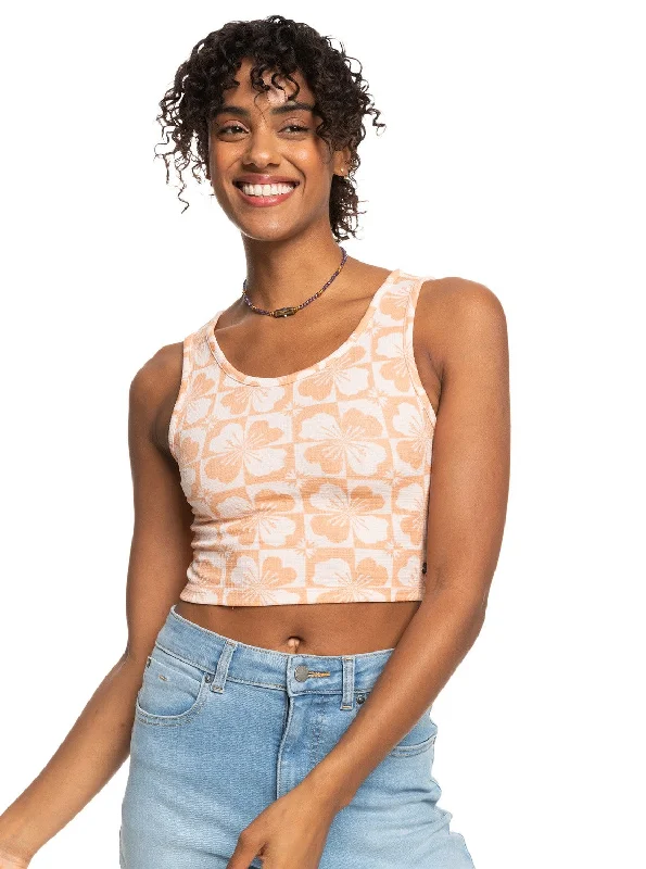 Roxy Women's Tops Printed Crop Top Cross-Back